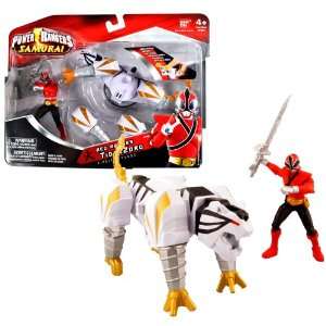   Zord Vehicle Set   TIGER ZORD with 4 Inch Tall Fire Red Power Ranger