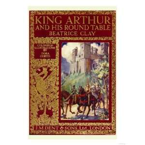   Arthur and His Round Table Giclee Poster Print, 24x32