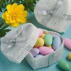 100 Heart Shaped White Wedding Favors Boxes / Mint Tins   Free 