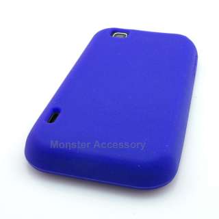 Blue Silicone Soft Skin Gel Case Cover For LG myTouch (T Mobile 