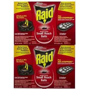  Raid Double Control Small Roach Baits + Egg Stoppers, 15 