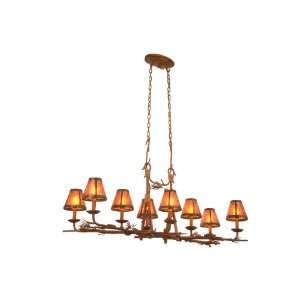   Rectangular Chandelier From the Ponderosa Collection