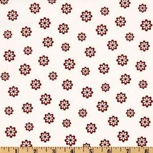   Small Floral Toss Red/White Fabric By The Yard Arts, Crafts & Sewing