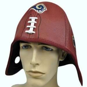   Louis Rams Reebok Football Shaped Faux Leather Hat Cap Helmet Head