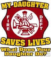 Firefighter Stickers   My Daughter Saves Lives FD 6x6  