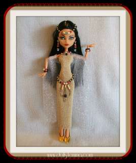   CUSTOM Egyptian FASHION & JEWELRY 4 MONSTER HIGH DOLL Gown Belt etc