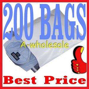 200 7.5x10.5 WHITE POLY MAILERS SHIPPING ENVELOPES BAGS  