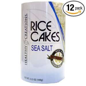 Healthy Creations Rice Cakes, Sea Salt, 3.53 Ounce Packages (Pack of 