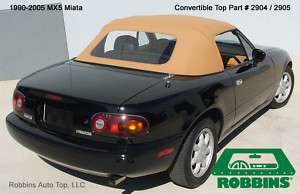 1990 05 Miata Convertible Top, Cabrio Vinyl, Light Tan  