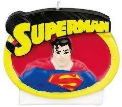 SUPERMAN ~ Super Hero Birthday Party Supplies ~ CANDLE  