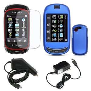  iNcido Brand Samsung Gravity T T669 Combo Blue Rubber Feel 