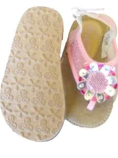 Toddler Girls Pink Metallic Thong Sandals Back strap New Ellemenno 5 
