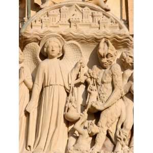 Sculpture of the Last Judgment, Notre Dame De Paris Cathedral, Paris 