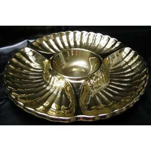 Serving Trays  Gold 4 Compartment Tray 
