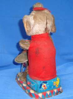   Vintage Battery Operated Drummer Elephant from Japan 1960 Very Rare