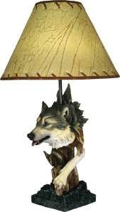   Lamp, Gray, 21in, Laced Shade, 40W, Wolves Lighting Decor Table Lamps