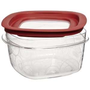 Rubbermaid Premier Clear 5 cup Storage Container w/ Red Lid  