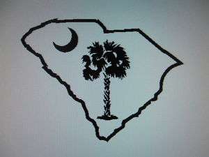 Palmetto Tree SC outline decal sticker in 21 colors  