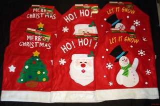 Lot Of 12 Santa Snowman Tree Christmas Kitchen Fold Up Chair Covers 19 