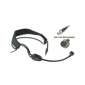  Headset Microphone with TA4F Connector Compatible with Shure 