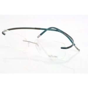 Silhouette Eyeglasses Spx Art Chassis 7690 6052 Teal Pinstripe Optical 