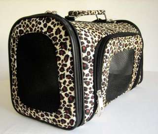 15Pet Luggage/Carrier Dog/Cat Travel Bag Purse Leopard  
