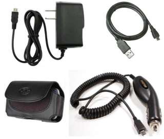 Car+Home Charger+USB Data Cable+Case for Boost Mobile BlackBerry Style 