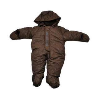   Express One Piece Hooded Snowsuit (3 9m)   brown, 6 9mos Clothing