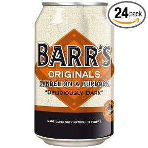 Barrs Originals Soft Drink, Dandelion & Burdock, 330 ml Cans (Pack of 