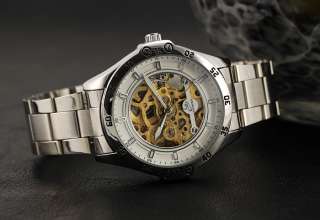   Watch Silver with Gold Self Winding Auto Mechanical Movement  