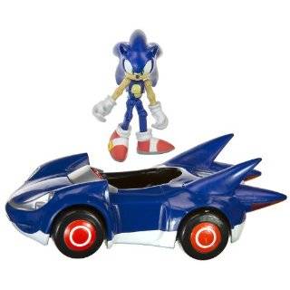 Sonic the Hedgehog ~3 Mini Figure & Car Sonic Sega All Stars Racing 