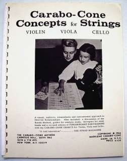 Carabo Cone Concepts For Strings 1966 Violin, Viola &  