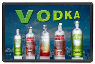 Animated LED Light Box Sign Absolut Vodka Alcohol Bar  