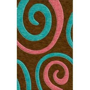   DL17 Caramel Peacock Bubblishous 6 Octagon Area Rug