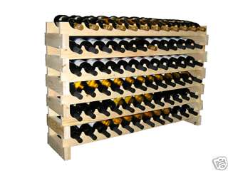 72 Bottle Solid Pine Modular Wine Rack  