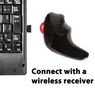 Wireless Finger Handheld Optical Trackball Laptop Mouse  