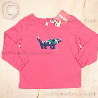 OUCH   NEW Sz 2 Designer Pink Long Top Cat Applique   NWT   Winter 