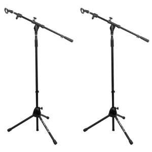  (2) Rockville RVMIC1 Telescoping Microphone Stands Dual 