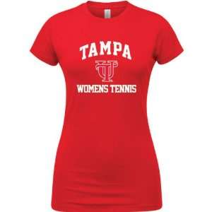 Tampa Spartans Red Womens Womens Tennis Arch T Shirt  