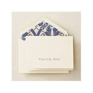    Gold Hand Engraved Regency Thank You Notes