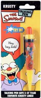 The Simpsons Talking Krusty Clown Quotes Writing Pen  