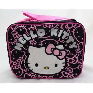    Hello Kitty BLACK GLITTER FACE Insulated Lunch BAG 