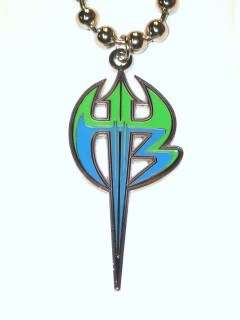 HARDY BOYZ Green Logo Pendant Necklace WWE Authentic  