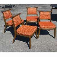   table and 4 chairs table features ebonized top walnut x design base