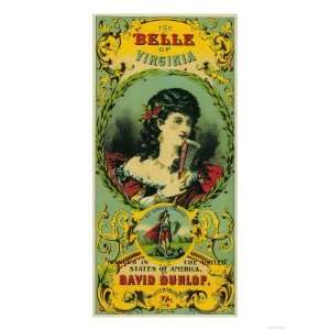 Belle of Virginia Tobacco Label   Petersburg, VA Premium Poster Print 