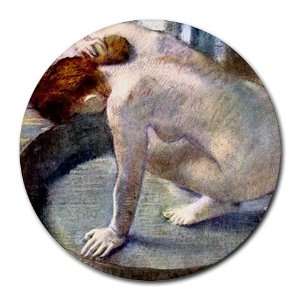  Woman Washing in the Tub By Edgar Degas Round Mouse Pad 