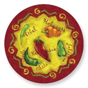  Spicy Chili Peppers Lazy Susan Turntable Jewelry