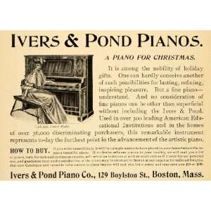   & Pond Pianos Style 335 Upright   Original Print Ad