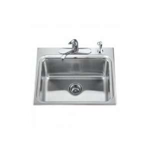 Kohler Self Rimming Utility Sink w/ Three Hole Faucet Punching K 3208 