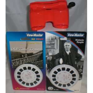  View Master Old Time Trains & Historic People 3d Gift Set 
